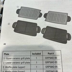 George Foreman Evolve Grill System Waffle Plates GFP84WP (Set of 2)